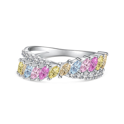 [ELAN LUXE]Unique Colorful Marquise Cut Daily Ring