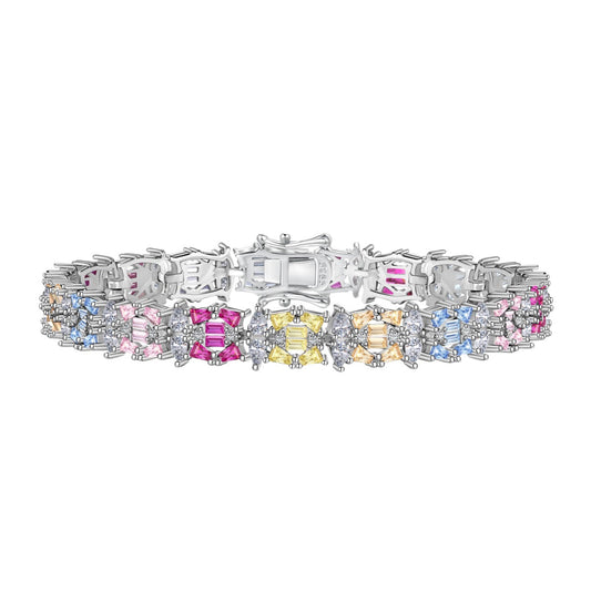 [ELAN LUXE]Delicate Colorful Multi Cut Party Bracelet