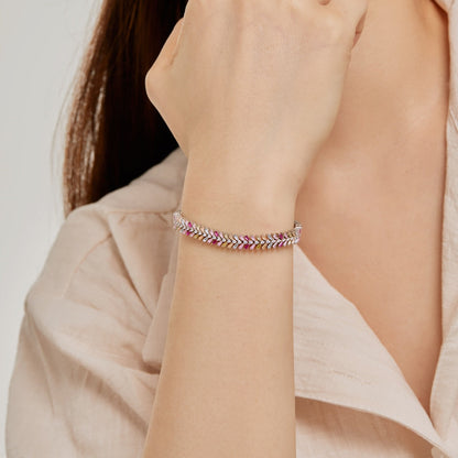 [ELAN LUXE]Dainty Radiant Emerald Cut Daily Bracelet