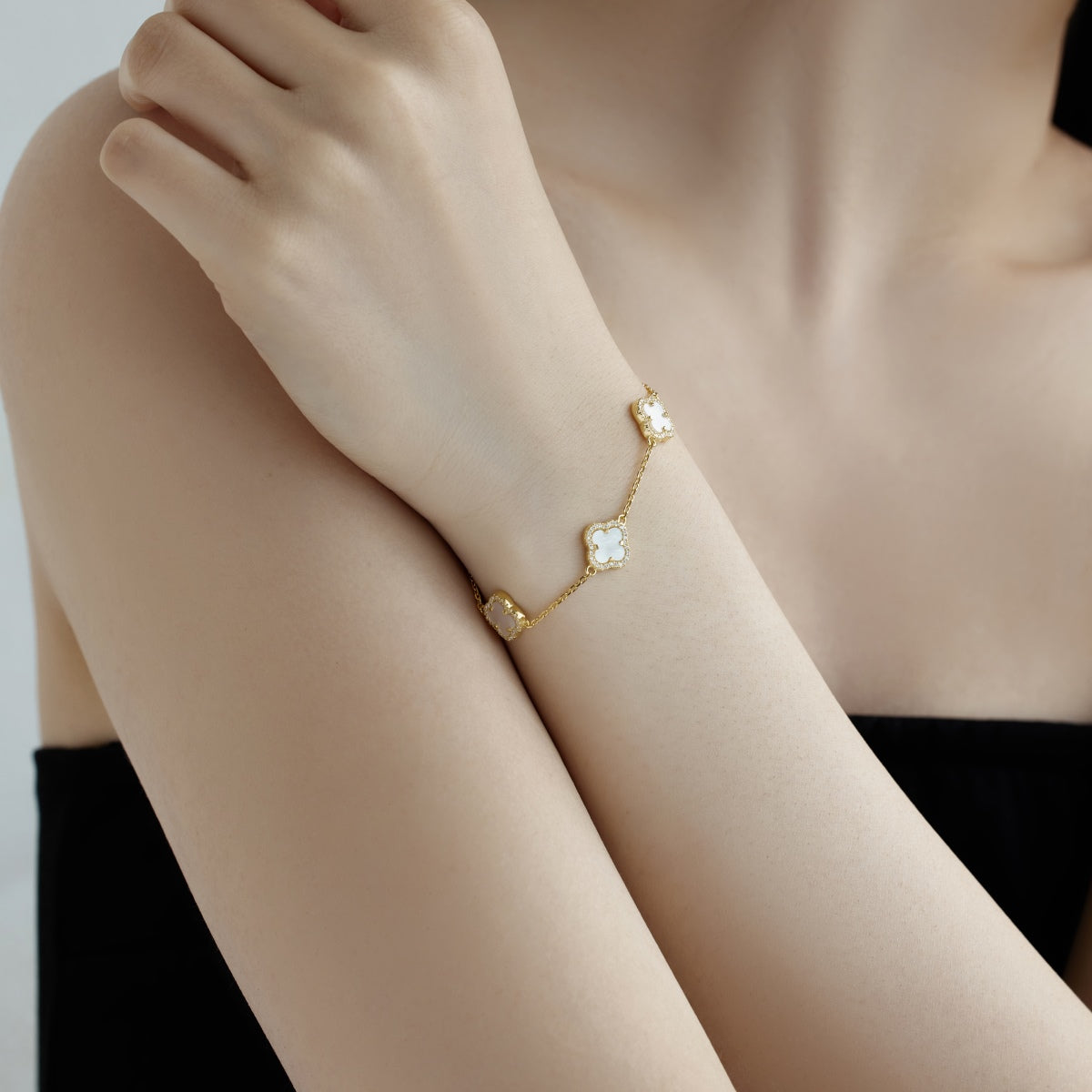 [ELAN LUXE]Four-Leaf Clover Exquisite Bracelet