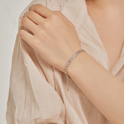 [ELAN LUXE]Delicate Colorful Multi Cut Daily Bracelet