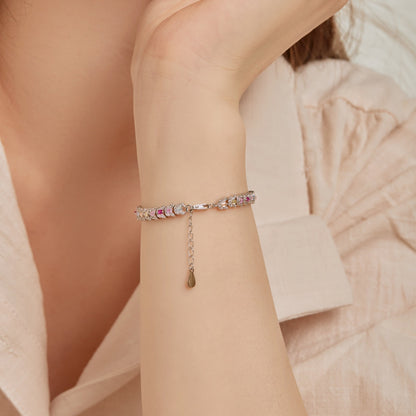 [ELAN LUXE]Delicate Colorful Multi Cut Daily Bracelet
