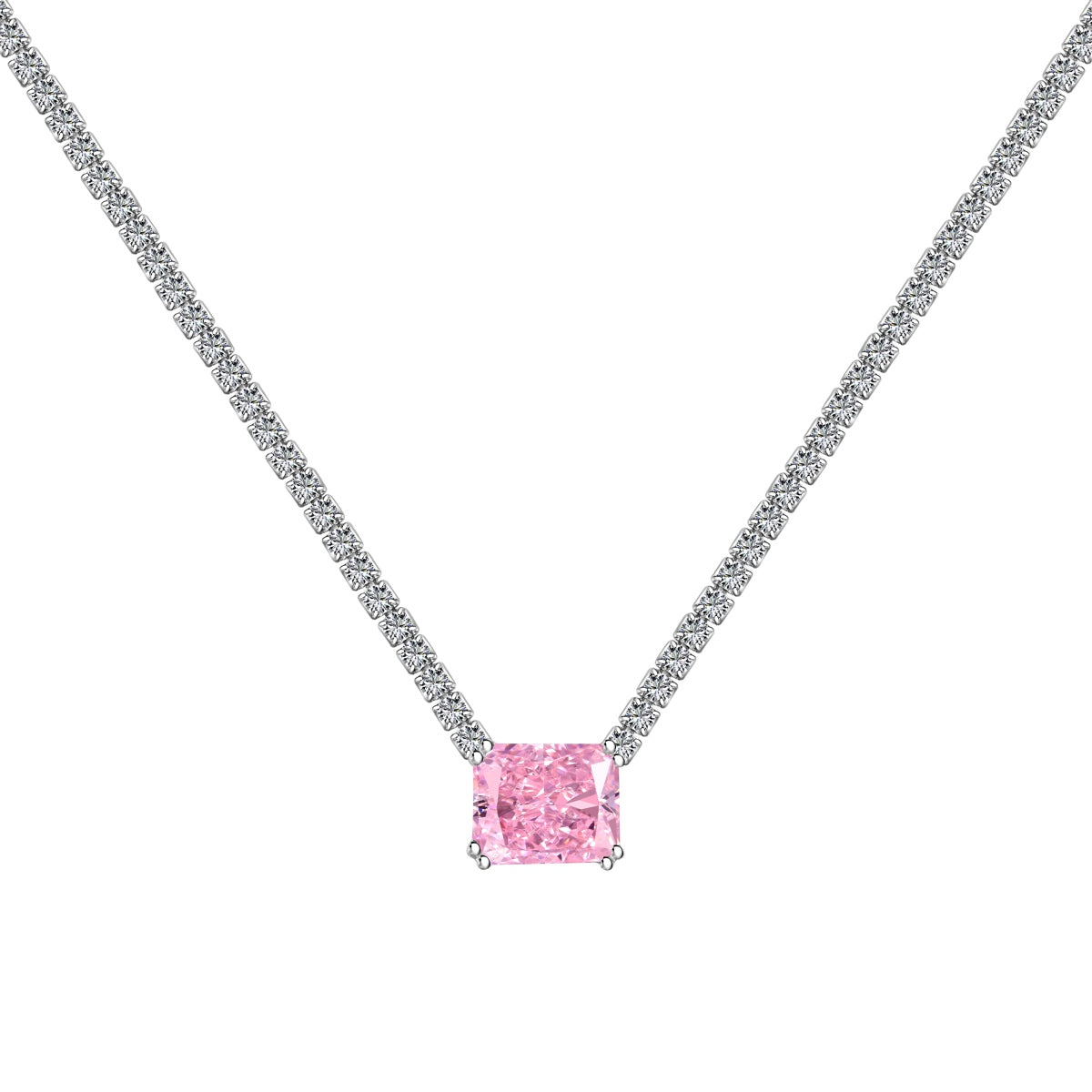 [ELAN LUXE]4.0 Carat Elegant Radiant Cut Necklace