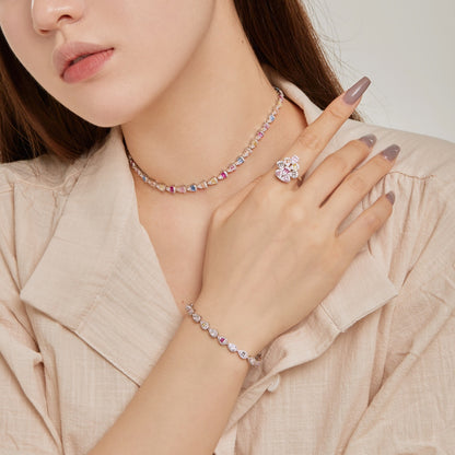 [ELAN LUXE]0.25 Carat Radiant Water Drop Shape Daily Bracelet