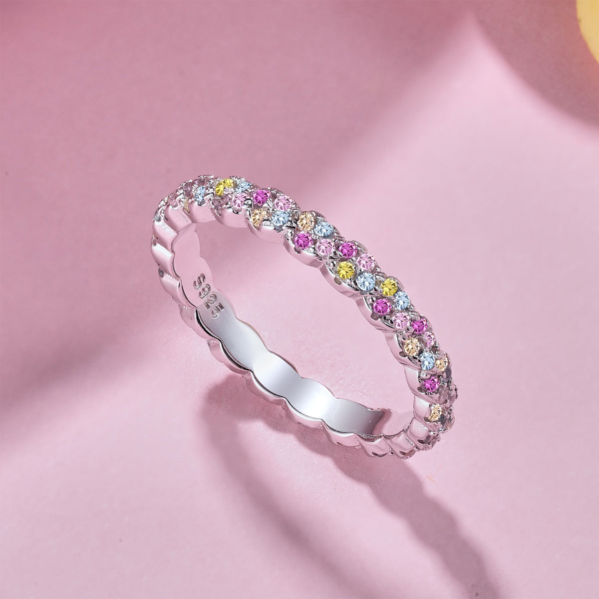 [ELAN LUXE]Dainty Ebullient Round Cut Daily Ring