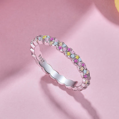 [ELAN LUXE]Dainty Ebullient Round Cut Daily Ring