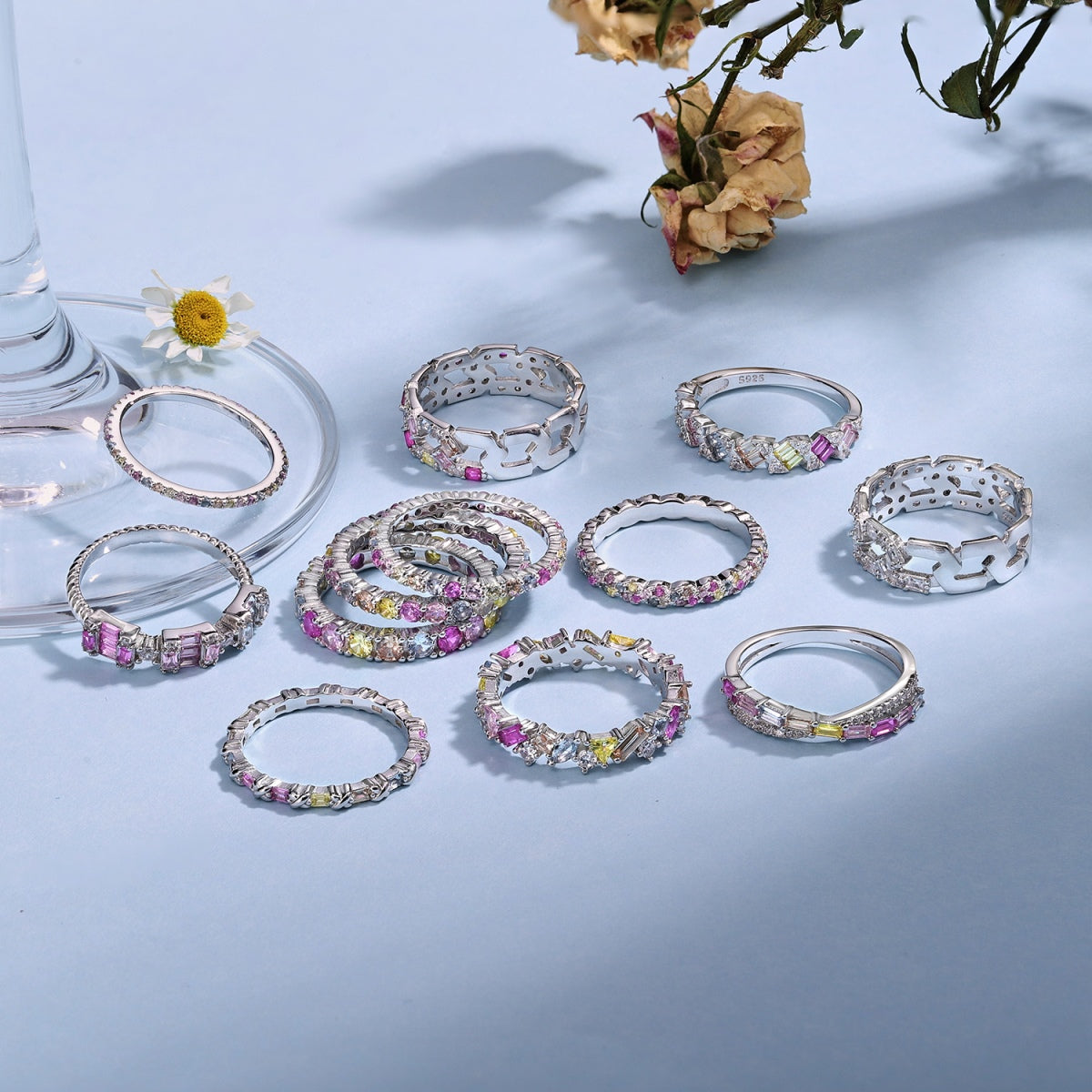 [ELAN LUXE]Dainty Ebullient Round Cut Daily Ring