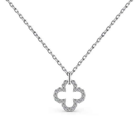 [ELAN LUXE]Four-Leaf Clover Hollow Design Exquisite Necklace