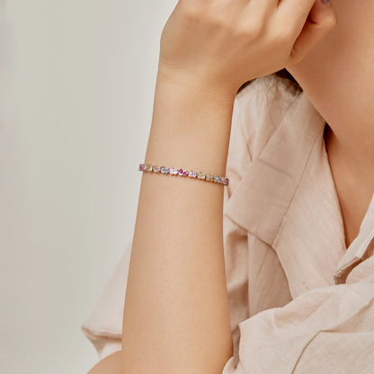 [ELAN LUXE]Ornate Colorful Flower Shape Party Bracelet