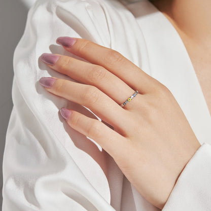 [ELAN LUXE]Sparkling Vibrant Round Shape Daily Ring