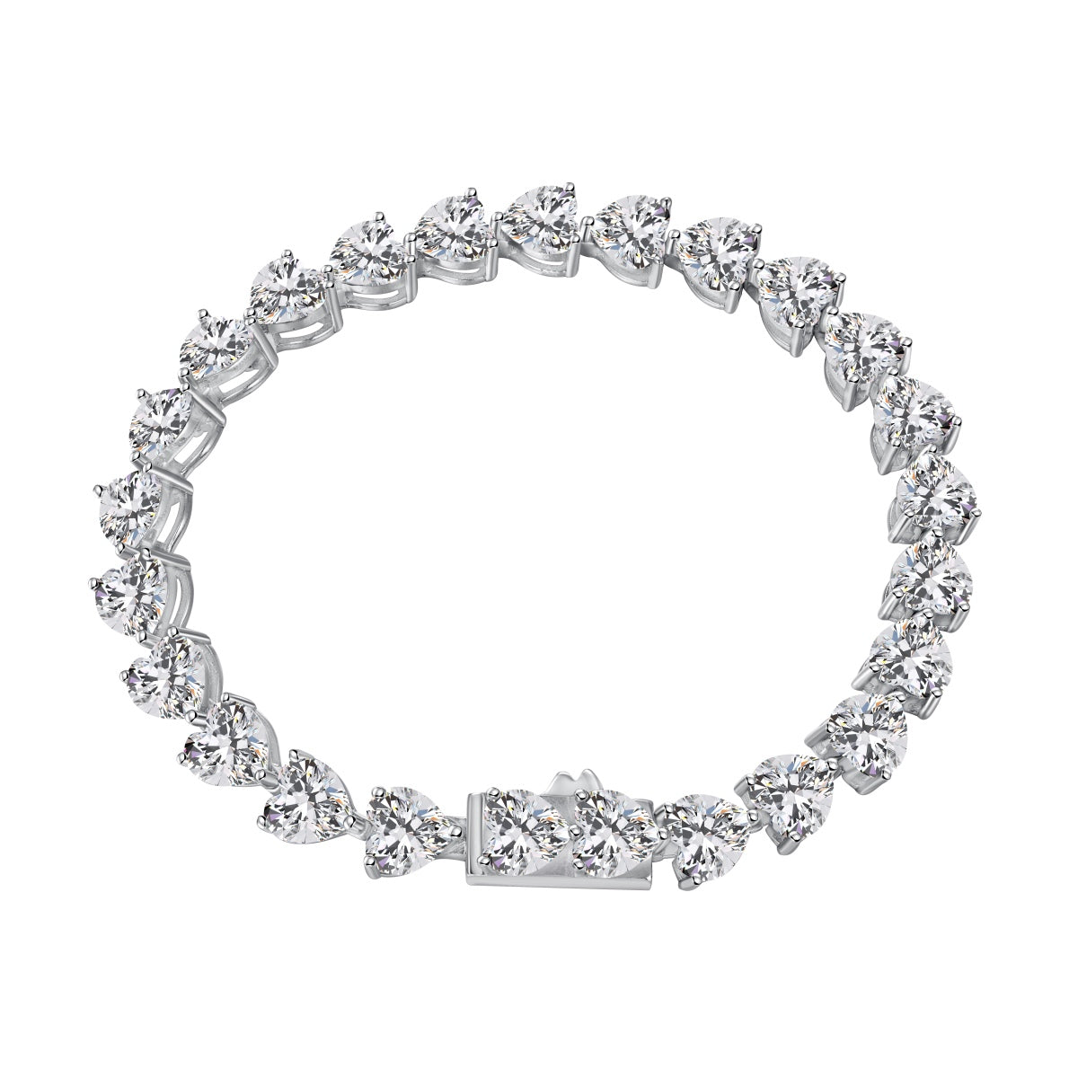 [ELAN LUXE]0.75 Carat Elegant Romantic Heart Shape Lover Bracelet
