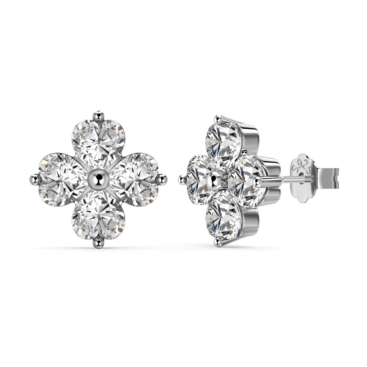 [ELAN LUXE]Four-Leaf Clover Ball Earrings