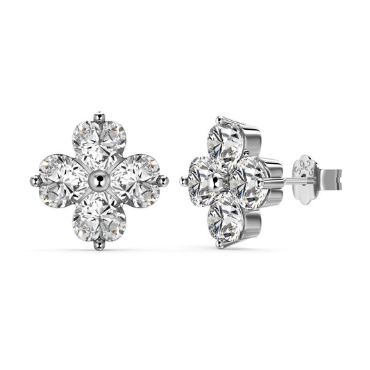 [ELAN LUXE]Four-Leaf Clover Ball Earrings