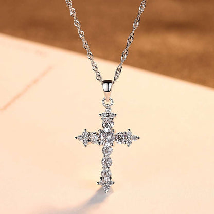[ELAN LUXE]Delicate Cross Shape Necklace