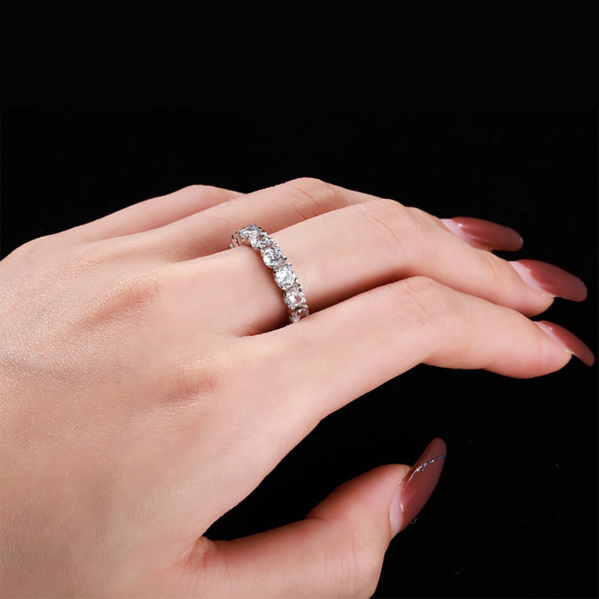 [ELAN LUXE]Eternity Round Cut Tennis Ring