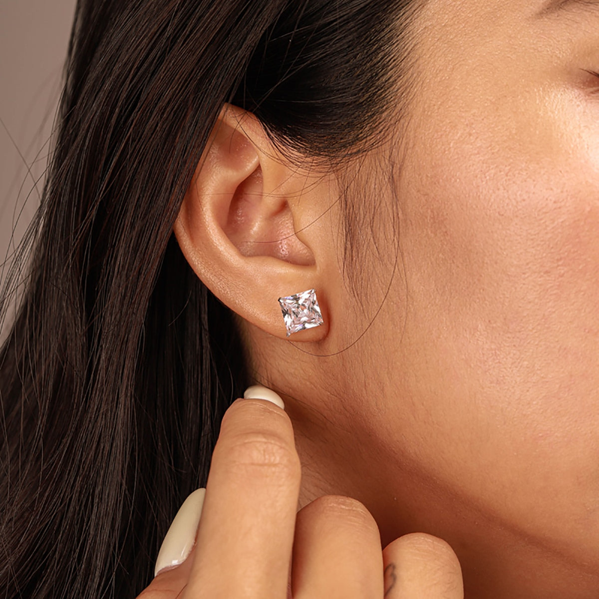 [ELAN LUXE]Ornate Square Shape Earrings