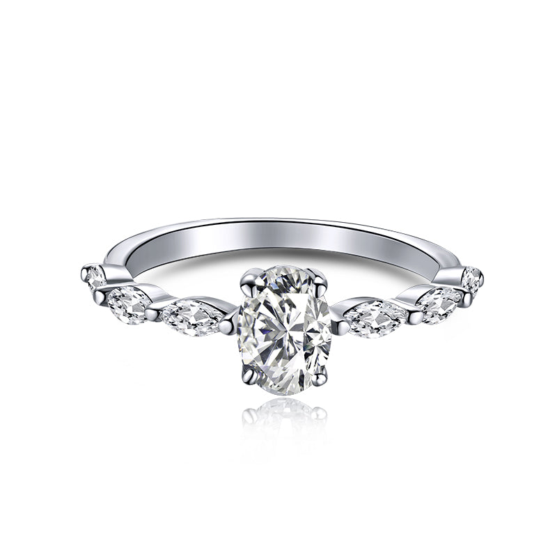 [ELAN LUXE]0.75 Carat Luxurious Vibrant Elongated Cushion Cut Daily Ring