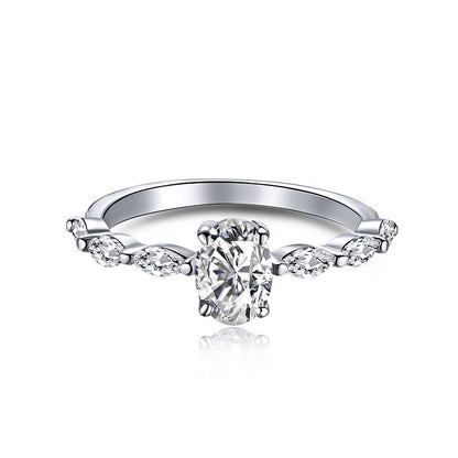 [ELAN LUXE]0.75 Carat Luxurious Vibrant Elongated Cushion Cut Daily Ring