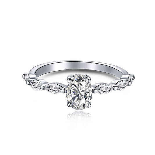 [ELAN LUXE]0.75 Carat Luxurious Vibrant Elongated Cushion Cut Daily Ring