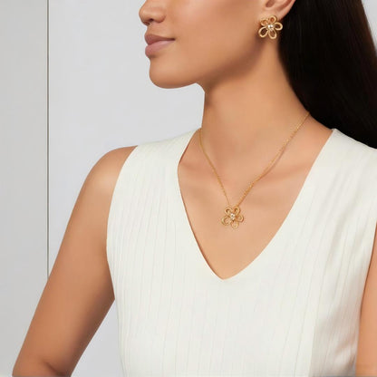 [ELAN LUXE] FLOWERLACE EARRING 5 DIAMONDS