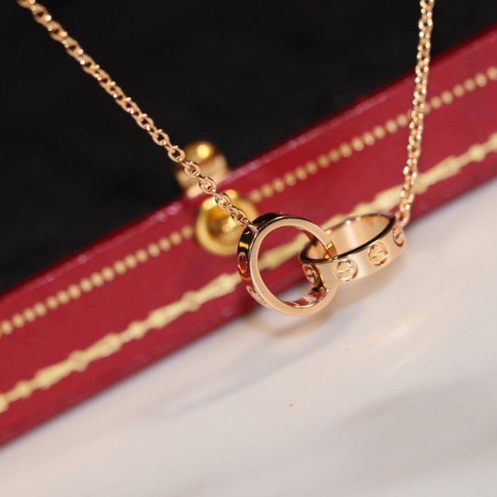[ELAN LUXE]LOVE NECKLACE PINK GOLD AND SILVER