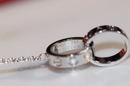 [ELAN LUXE]LOVE NECKLACE PINK GOLD AND SILVER