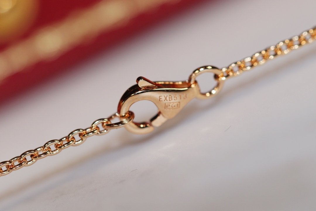 [ELAN LUXE]LOVE NECKLACE PINK GOLD AND SILVER