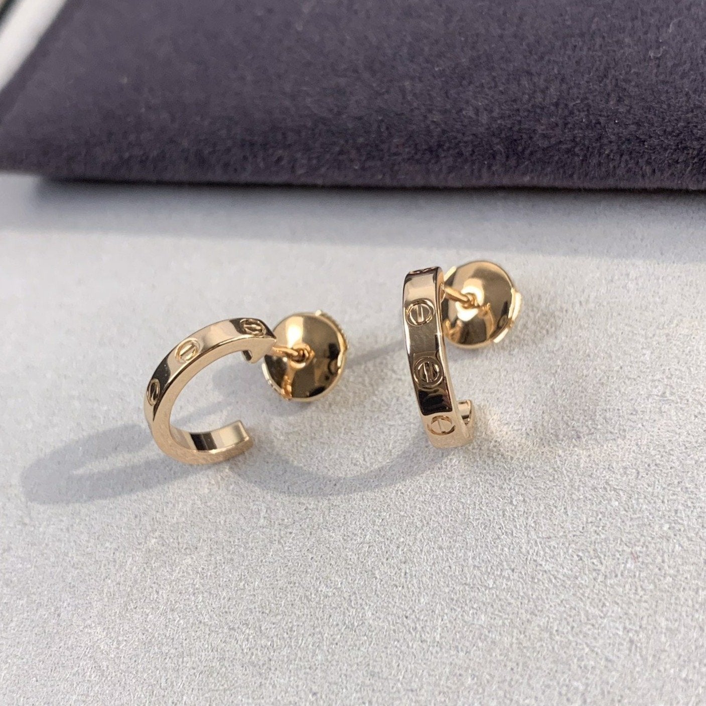 [ELAN LUXE]LOVE EARRINGS 2.65MM PINK GOLD