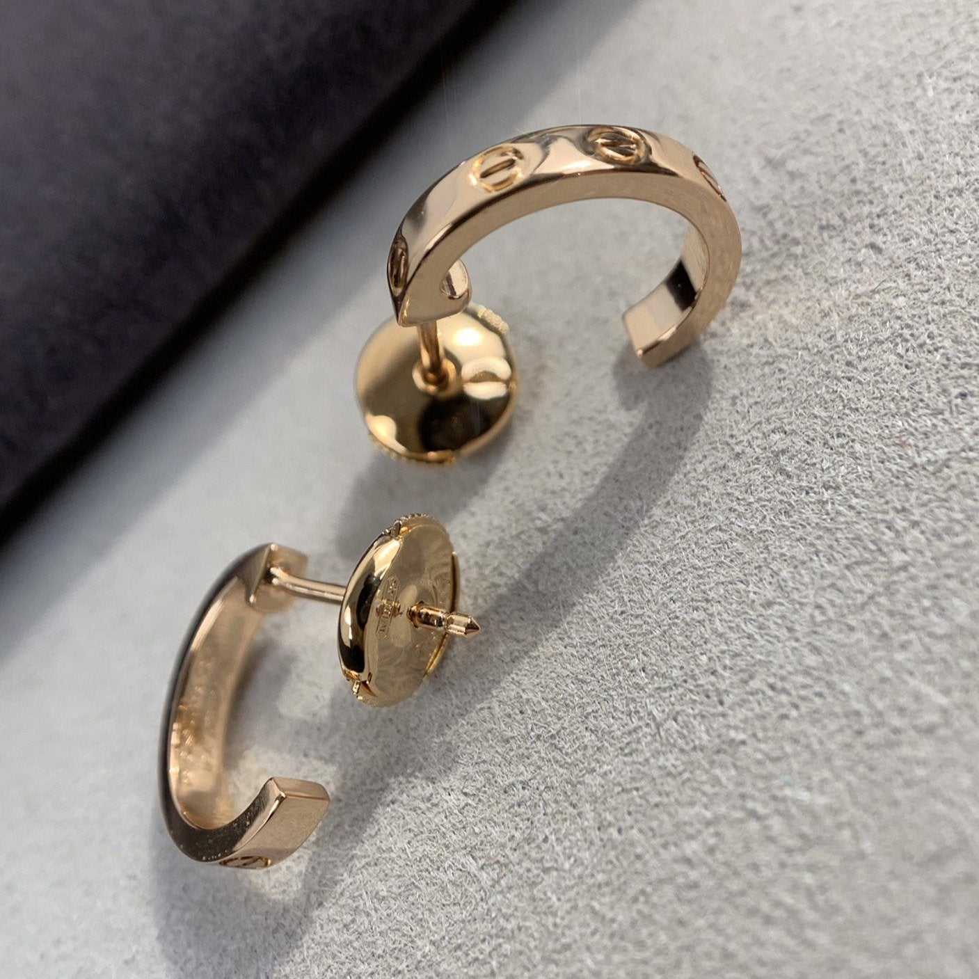 [ELAN LUXE]LOVE EARRINGS 2.65MM PINK GOLD