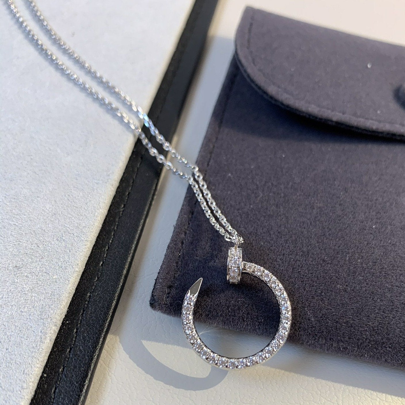 [ELAN LUXE]JUSTE NECKLACE SILVER DIAMONDS