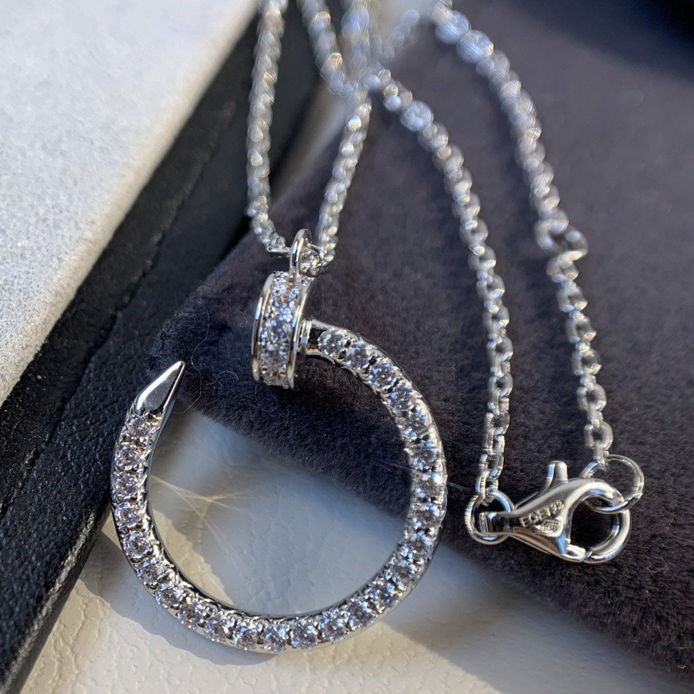 [ELAN LUXE]JUSTE NECKLACE SILVER DIAMONDS