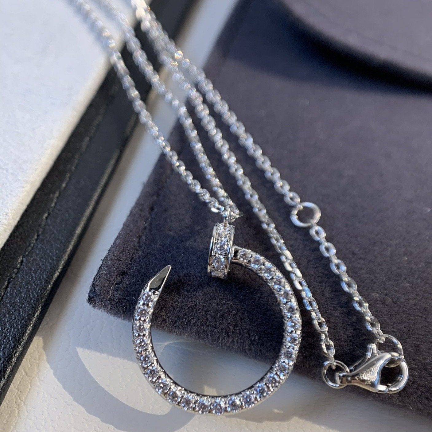 [ELAN LUXE]JUSTE NECKLACE SILVER DIAMONDS