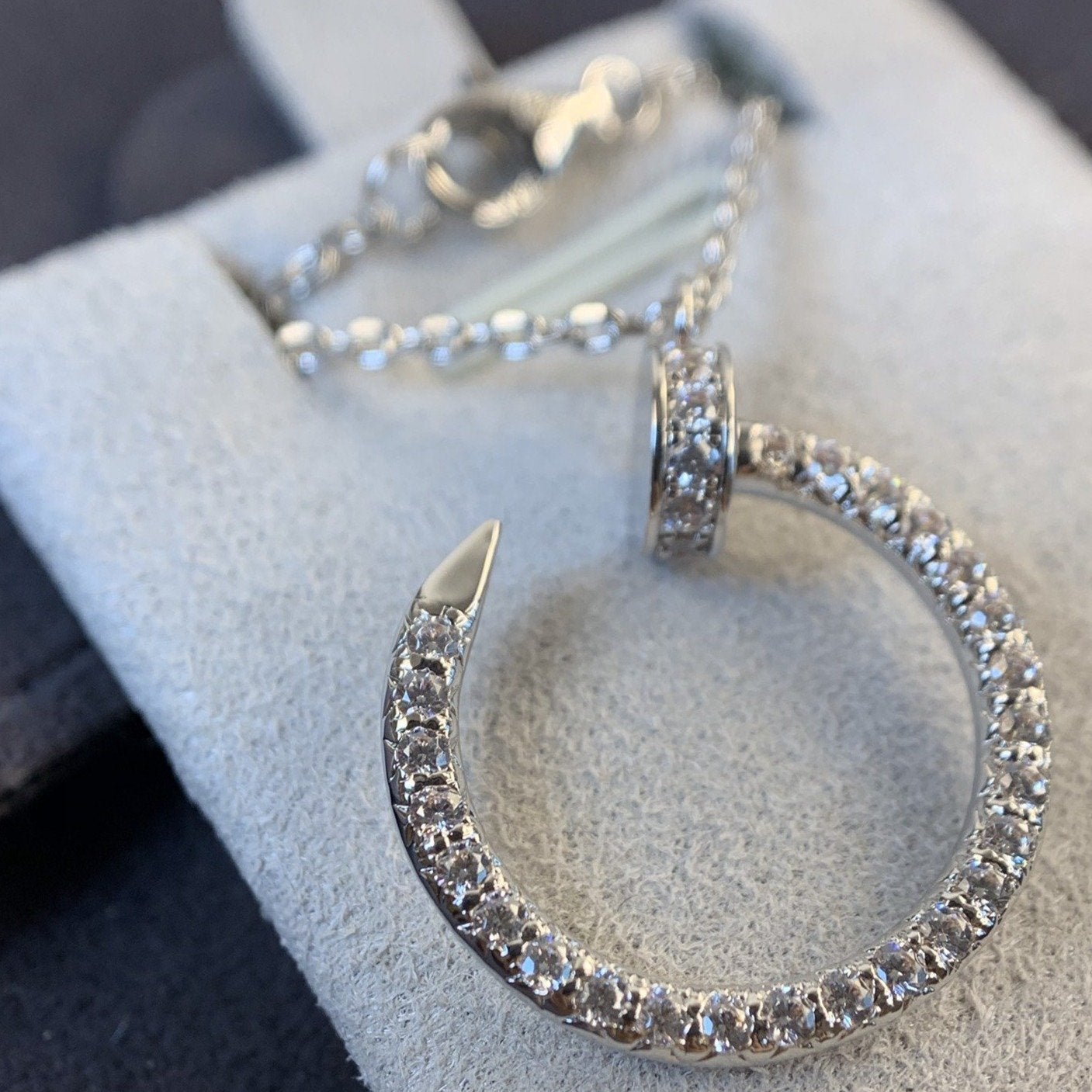 [ELAN LUXE]JUSTE NECKLACE SILVER DIAMONDS