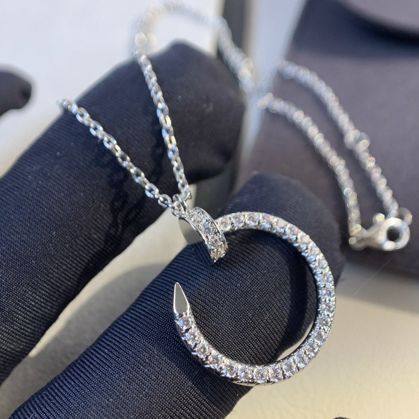 [ELAN LUXE]JUSTE NECKLACE SILVER DIAMONDS