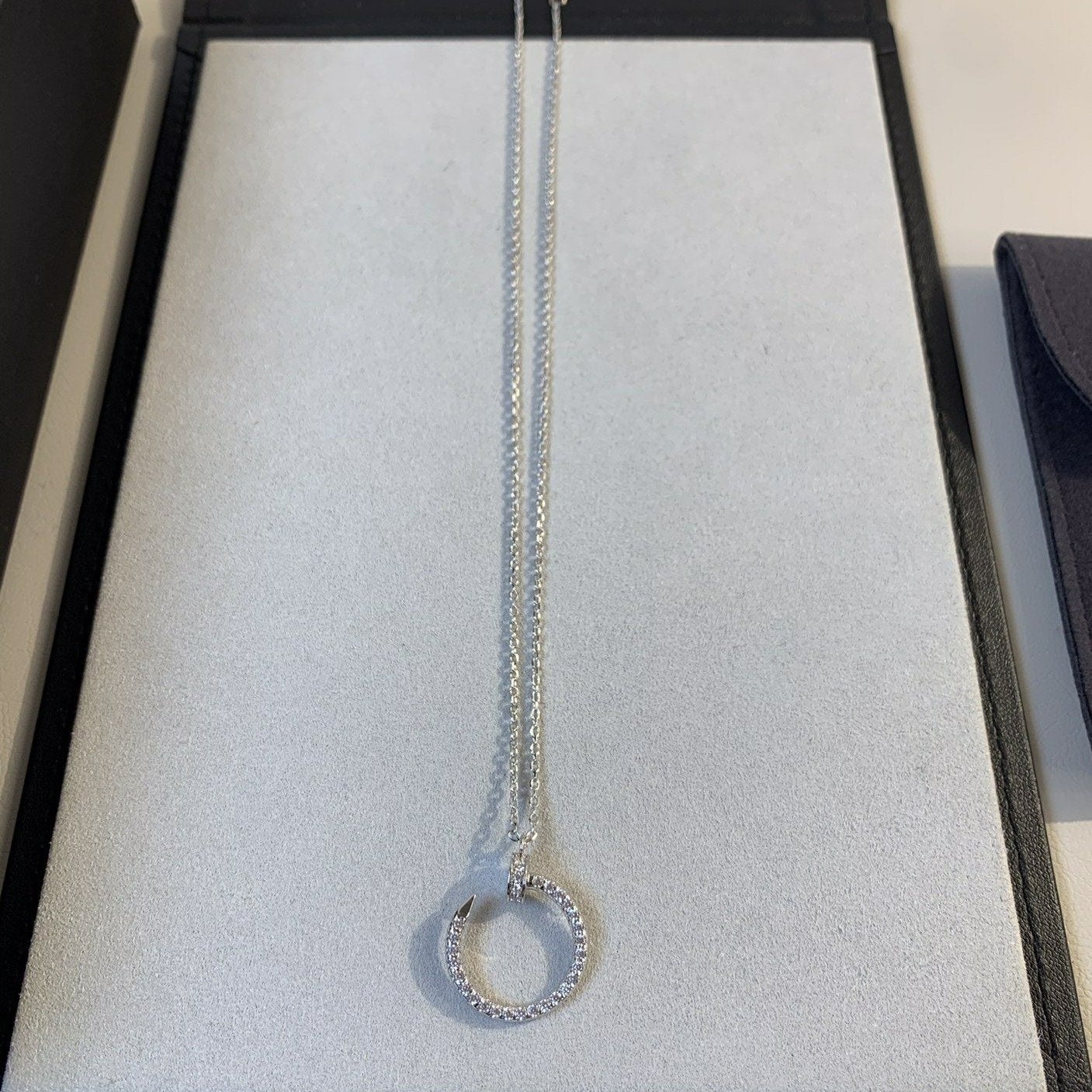 [ELAN LUXE]JUSTE NECKLACE SILVER DIAMONDS