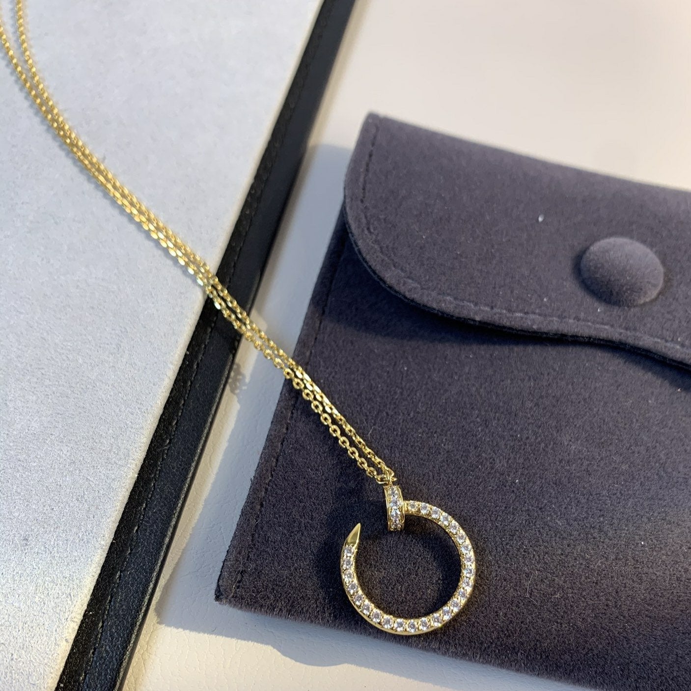 [ELAN LUXE]JUSTE NECKLACE GOLD DIAMONDS