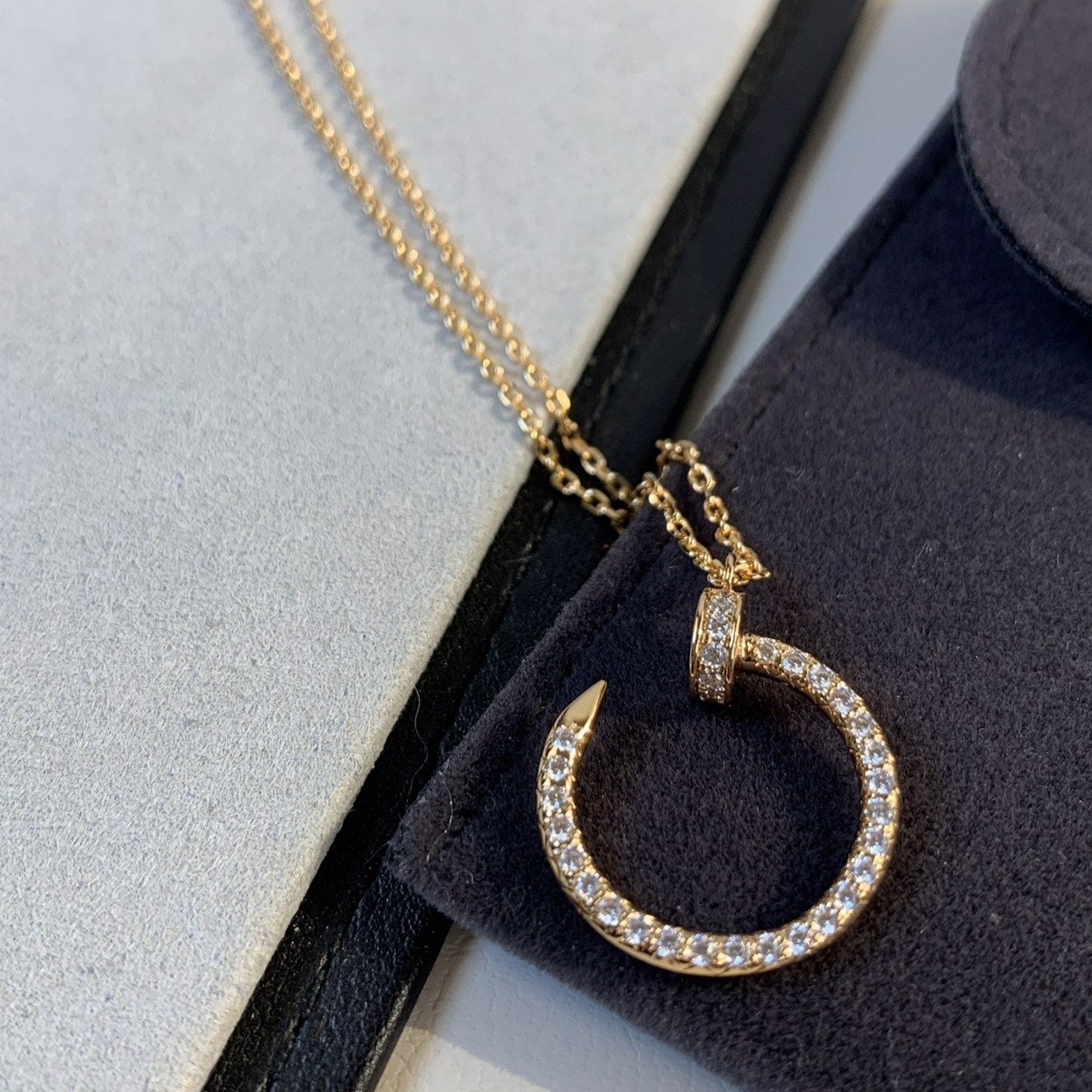 [ELAN LUXE]JUSTE NECKLACE PINK GOLD DIAMONDS
