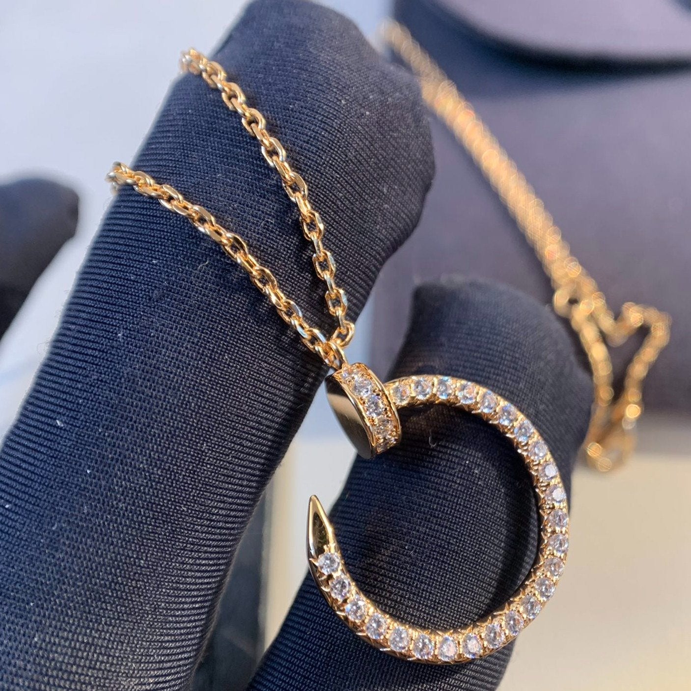 [ELAN LUXE]JUSTE NECKLACE PINK GOLD DIAMONDS