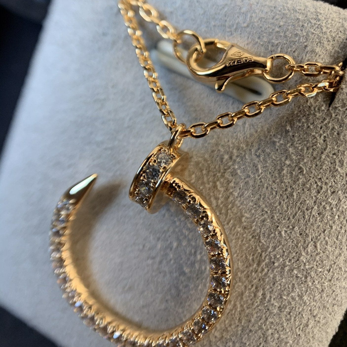 [ELAN LUXE]JUSTE NECKLACE PINK GOLD DIAMONDS