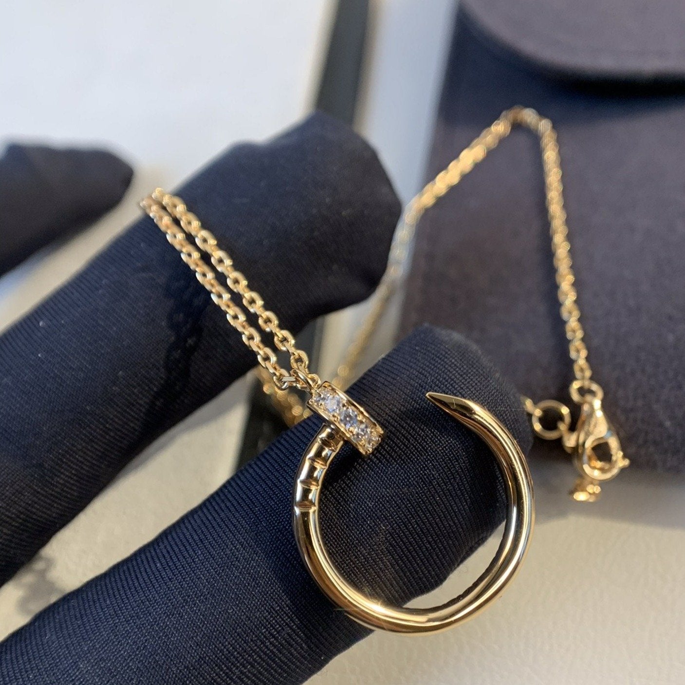 [ELAN LUXE]JUSTE NECKLACE PINK GOLD DIAMONDS