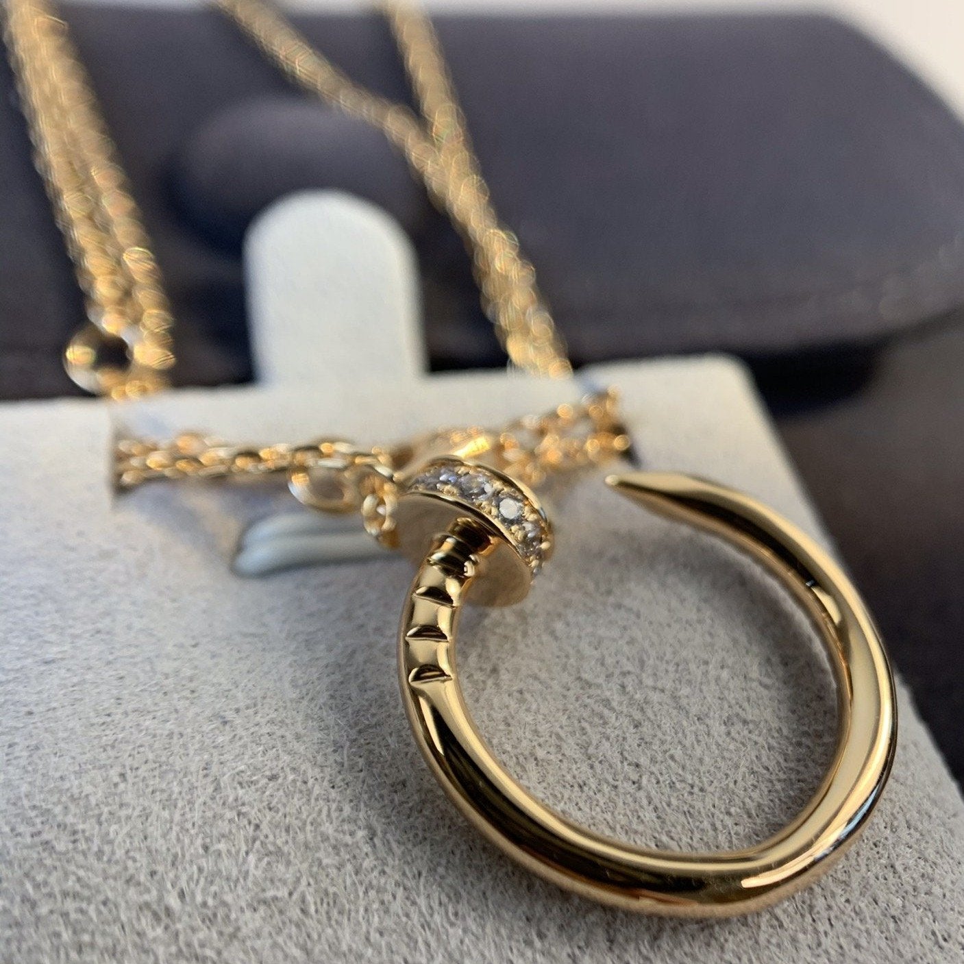 [ELAN LUXE]JUSTE NECKLACE PINK GOLD DIAMONDS