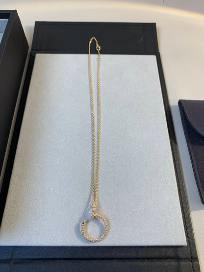 [ELAN LUXE]JUSTE NECKLACE PINK GOLD DIAMONDS