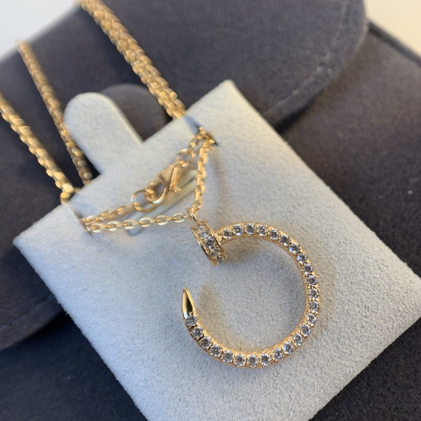 [ELAN LUXE]JUSTE NECKLACE PINK GOLD DIAMONDS