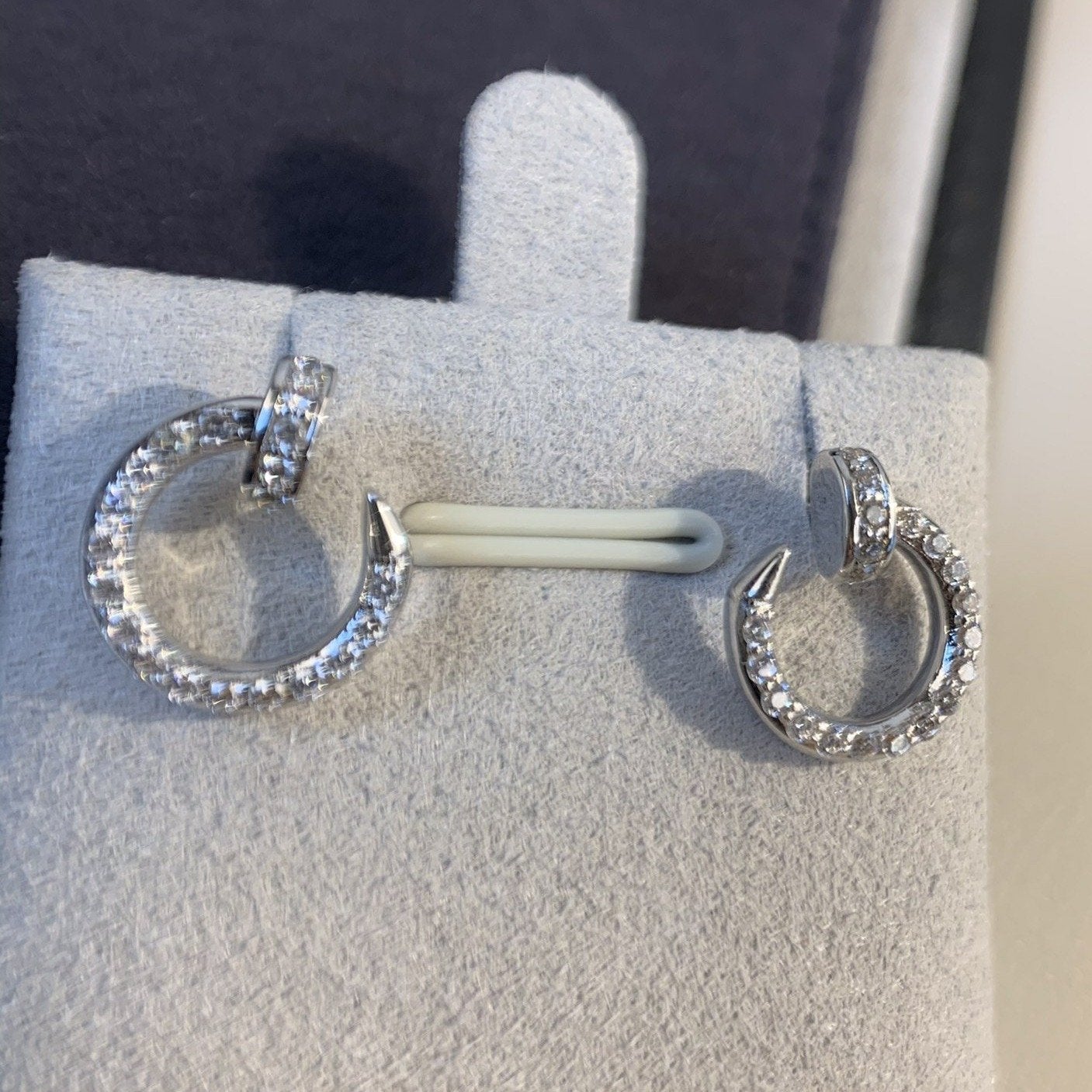 [ELAN LUXE]JUSTE EARRINGS SILVER DIAMONDS