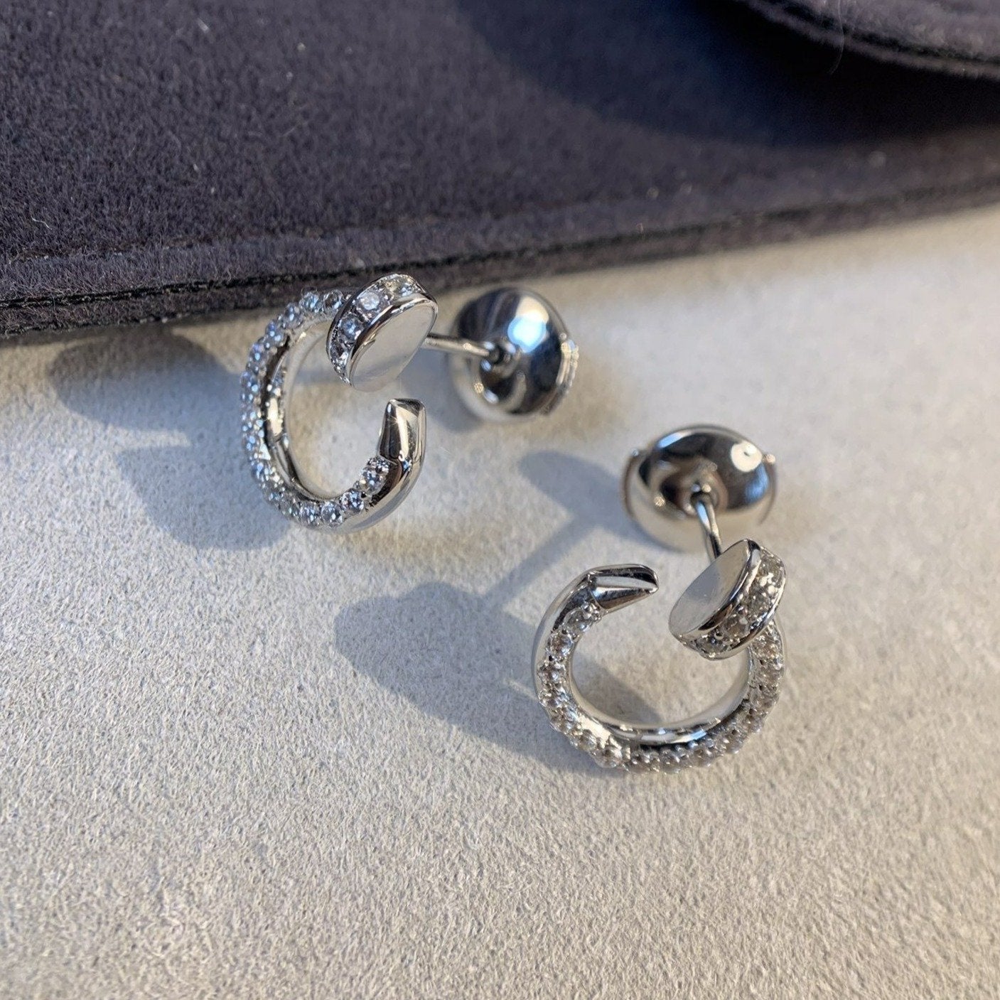 [ELAN LUXE]JUSTE EARRINGS SILVER DIAMONDS