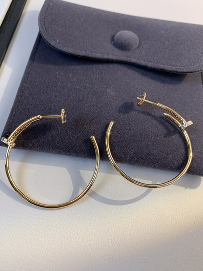 [ELAN LUXE]JUSTE EARRINGS GOLD DIAMONDS 1.8MM