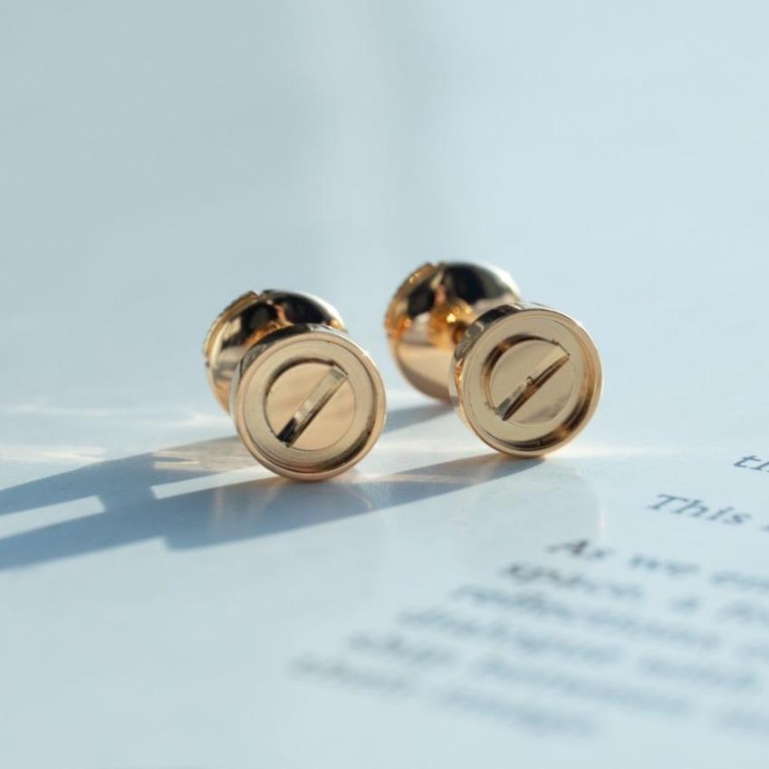 [ELAN LUXE]LOVE EARRINGS PINK GOLD 10MM
