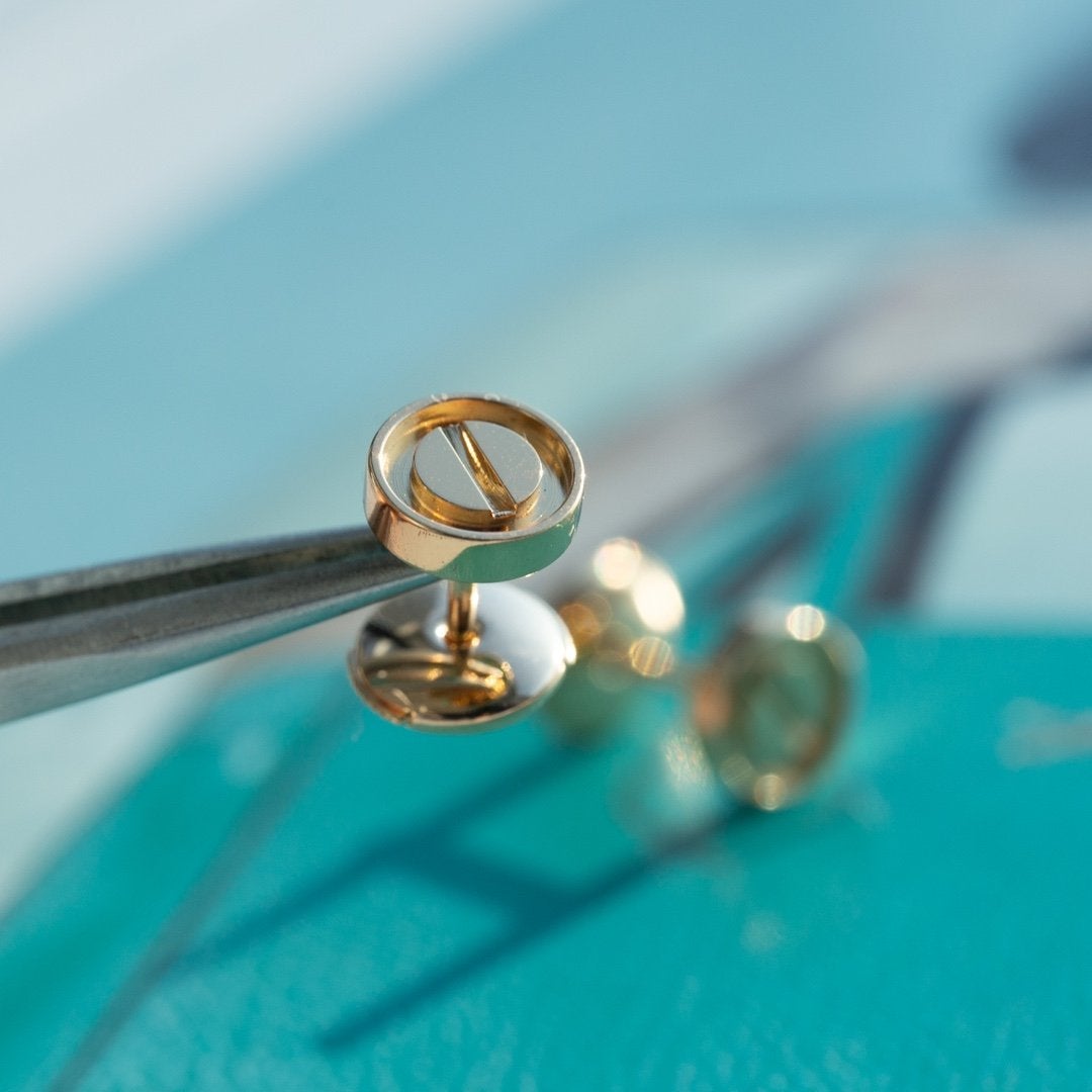 [ELAN LUXE]LOVE EARRINGS PINK GOLD 10MM