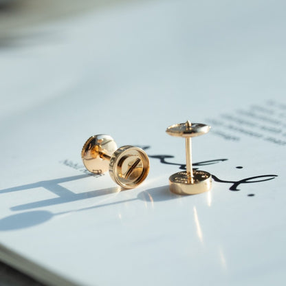 [ELAN LUXE]LOVE EARRINGS PINK GOLD 10MM