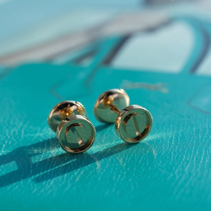 [ELAN LUXE]LOVE EARRINGS PINK GOLD 10MM